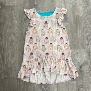 Posh peanut size 2t high/low dress in print “Matryoshka”
